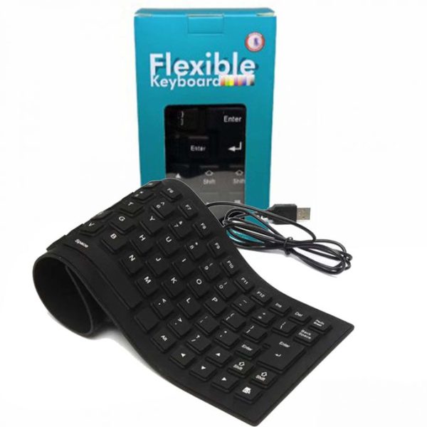 Flexible wired keyboard